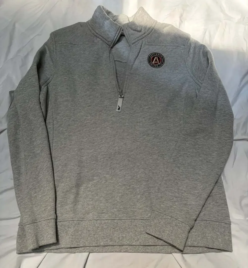 Vineyard Vines Atlanta United FC Heather Gray Quarter-Zip Pullover size Medium
